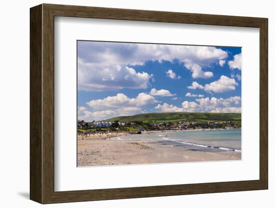 Swanage Beach, Dorset, Jurassic Coast, England, United Kingdom, Europe-Matthew Williams-Ellis-Framed Photographic Print