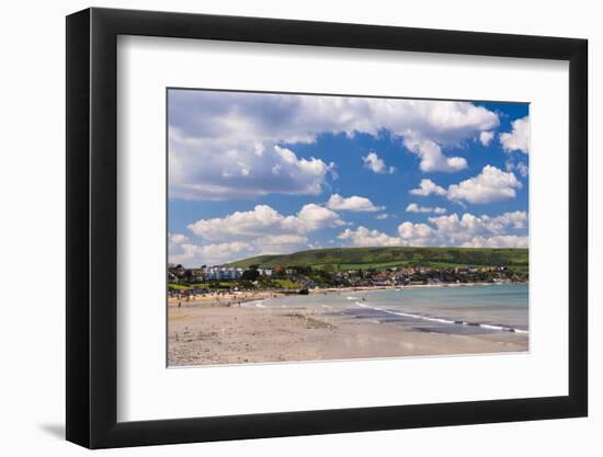 Swanage Beach, Dorset, Jurassic Coast, England, United Kingdom, Europe-Matthew Williams-Ellis-Framed Photographic Print