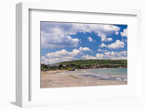 Swanage Beach, Dorset, Jurassic Coast, England, United Kingdom, Europe-Matthew Williams-Ellis-Framed Photographic Print