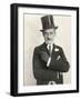 Swanky Gentleman in Top Hat-null-Framed Photo