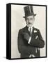 Swanky Gentleman in Top Hat-null-Framed Stretched Canvas