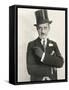 Swanky Gentleman in Top Hat-null-Framed Stretched Canvas