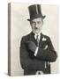 Swanky Gentleman in Top Hat-null-Stretched Canvas