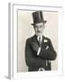 Swanky Gentleman in Top Hat-null-Framed Photo