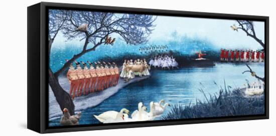 Swans A Swimming-Nancy Tillman-Framed Stretched Canvas