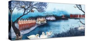Swans A Swimming-Nancy Tillman-Stretched Canvas