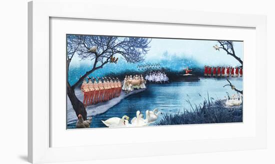 Swans A Swimming-Nancy Tillman-Framed Art Print