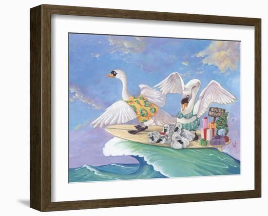 Swans a Swimming-Scott Westmoreland-Framed Art Print