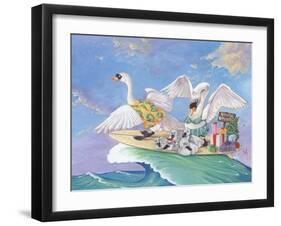 Swans a Swimming-Scott Westmoreland-Framed Art Print