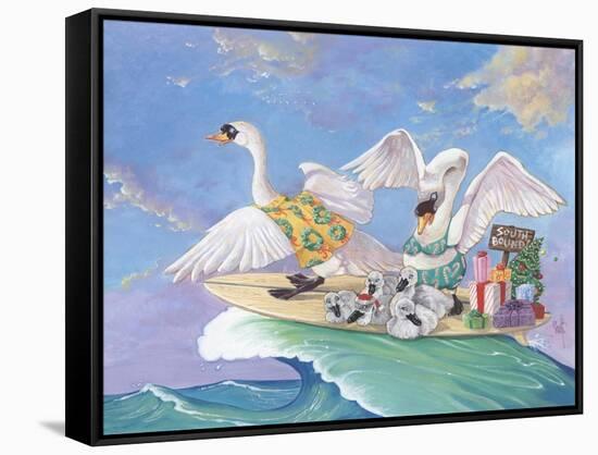 Swans a Swimming-Scott Westmoreland-Framed Stretched Canvas