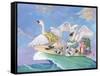 Swans a Swimming-Scott Westmoreland-Framed Stretched Canvas