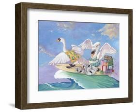 Swans a Swimming-Scott Westmoreland-Framed Art Print