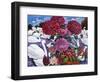 Swans and Chrysanthemums, 2005-Christopher Ryland-Framed Giclee Print