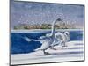 Swans at Kensington Palace-Isabel Hutchison-Mounted Giclee Print