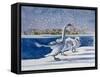 Swans at Kensington Palace-Isabel Hutchison-Framed Stretched Canvas