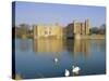 Swans in Front of Leeds Castle, Kent, England-G Richardson-Stretched Canvas