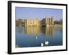 Swans in Front of Leeds Castle, Kent, England-G Richardson-Framed Photographic Print