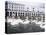 Swans in Front of the Alster Arcades in the Altstadt (Old Town), Hamburg, Germany-Yadid Levy-Stretched Canvas