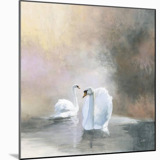 Swans in Mist-Julia Purinton-Mounted Art Print