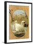 Swans on Palette-null-Framed Art Print