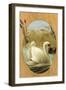 Swans on Palette-null-Framed Art Print