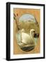 Swans on Palette-null-Framed Art Print