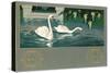 Swans on the Lake-null-Stretched Canvas