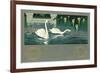 Swans on the Lake-null-Framed Premium Giclee Print