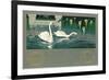 Swans on the Lake-null-Framed Premium Giclee Print