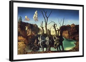 Swans Reflecting Elephants, 1937-Salvador Dali-Framed Giclee Print