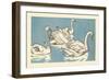 Swans Swim-Hauman-Framed Art Print