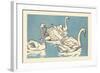 Swans Swim-Hauman-Framed Art Print