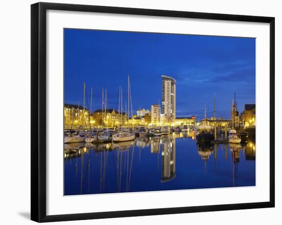 Swansea Marina, Swansea, West Glamorgan, South Wales, Wales, United Kingdom, Europe-Billy Stock-Framed Photographic Print