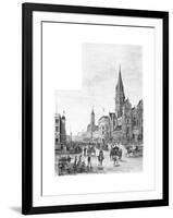 Swanston Street Looking North, Melbourne, Victoria, Australia, 1886-Johnson-Framed Giclee Print