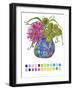 Swatch Blue Vase From Journal-Lisa Katharina-Framed Giclee Print