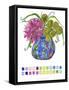 Swatch Blue Vase From Journal-Lisa Katharina-Framed Stretched Canvas