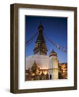 Swayambhunath Buddhist Stupa on a Hill Overlooking Kathmandu, Unesco World Heritage Site, Nepal-Don Smith-Framed Photographic Print