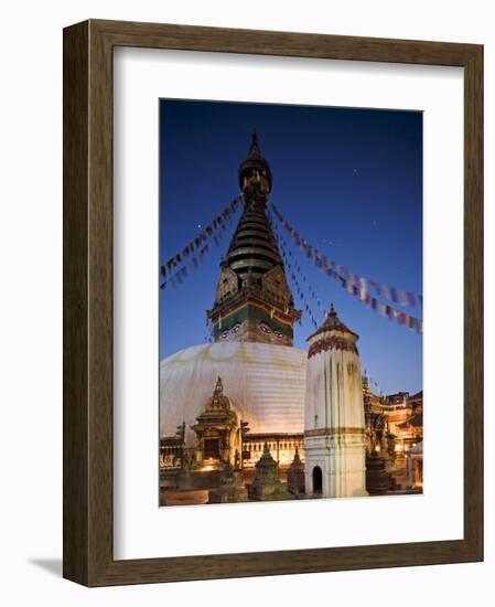 Swayambhunath Buddhist Stupa on a Hill Overlooking Kathmandu, Unesco World Heritage Site, Nepal-Don Smith-Framed Photographic Print