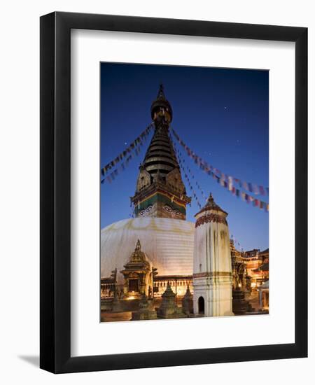 Swayambhunath Buddhist Stupa on a Hill Overlooking Kathmandu, Unesco World Heritage Site, Nepal-Don Smith-Framed Photographic Print