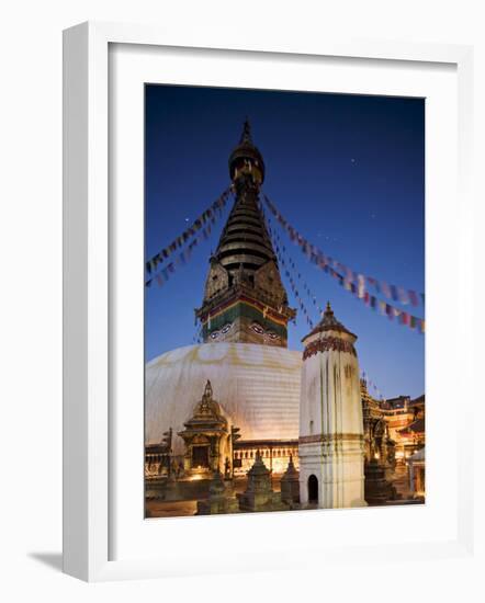 Swayambhunath Buddhist Stupa on a Hill Overlooking Kathmandu, Unesco World Heritage Site, Nepal-Don Smith-Framed Photographic Print