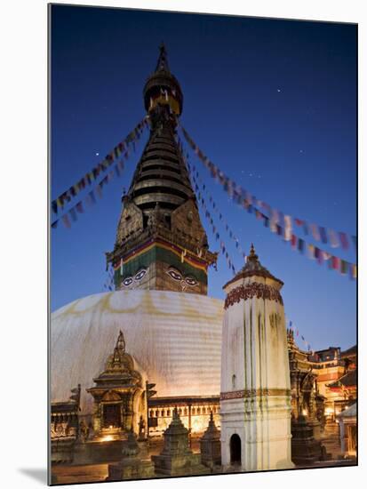Swayambhunath Buddhist Stupa on a Hill Overlooking Kathmandu, Unesco World Heritage Site, Nepal-Don Smith-Mounted Photographic Print