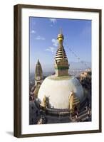 Swayambhunath Buddhist Stupa or Monkey Temple, Kathmandu, Nepal-Peter Adams-Framed Photographic Print