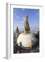 Swayambhunath Buddhist Stupa or Monkey Temple, Kathmandu, Nepal-Peter Adams-Framed Photographic Print