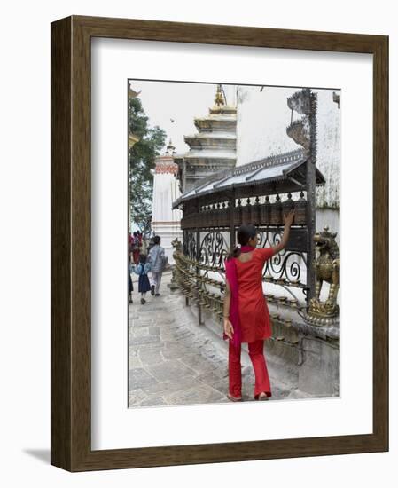 Swayambhunath (Monkey Temple), Kathmandu, Nepal-Ethel Davies-Framed Photographic Print