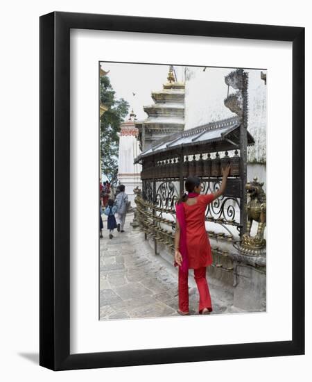 Swayambhunath (Monkey Temple), Kathmandu, Nepal-Ethel Davies-Framed Photographic Print