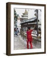 Swayambhunath (Monkey Temple), Kathmandu, Nepal-Ethel Davies-Framed Photographic Print