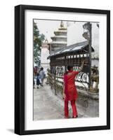 Swayambhunath (Monkey Temple), Kathmandu, Nepal-Ethel Davies-Framed Photographic Print