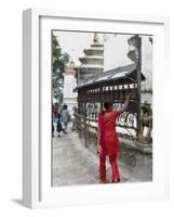 Swayambhunath (Monkey Temple), Kathmandu, Nepal-Ethel Davies-Framed Photographic Print