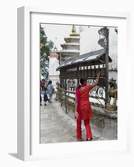 Swayambhunath (Monkey Temple), Kathmandu, Nepal-Ethel Davies-Framed Photographic Print