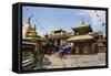 Swayambhunath Stupa (Monkey Temple), UNESCO World Heritage Site, Kathmandu, Nepal, Asia-Peter Barritt-Framed Stretched Canvas